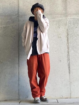 「RAGEBLUE（レイジブルー）のアイテム（パーカー）」を使った、tanda1015🐼不定期投稿さん（メンズ・167cm）の冬コーディネート