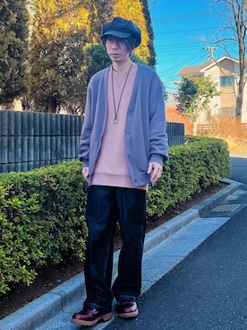 「ジーユー」｜tanda1015🐼不定期投稿さん（メンズ・167cm）の冬コーディネート