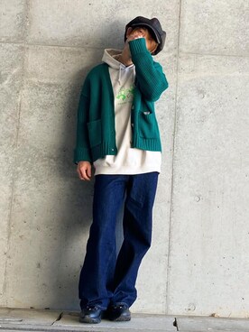 「RAGEBLUE（レイジブルー）のアイテム（パーカー）」を使った、tanda1015🐼不定期投稿さん（メンズ・167cm）の冬コーディネート