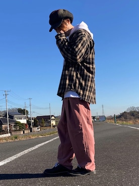 「パーカーコーデ」｜tanda1015🐼不定期投稿さん（メンズ・167cm・40代）の冬コーディネート