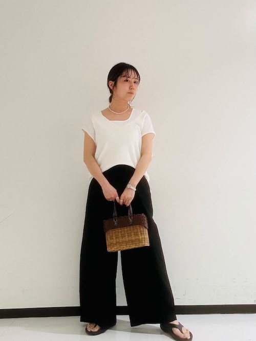 ゴーシュ コットンオックス ワイドキュロットパンツ - SUSCON +