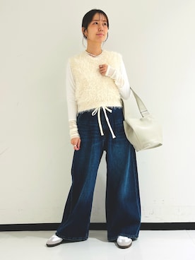 「アイテム（ネックレス）」を使った、rika517さん（レディース・165cm）の秋コーディネート