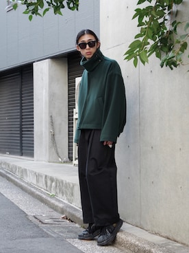 「my beautiful landlet（マイビューティフルランドレット）のアイテム（ブルゾン）」を使った、コバシミツキさん（メンズ・170cm）の秋コーディネート