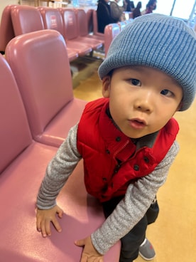 「GAP（ギャップ）のアイテム（ジャケット/アウター）」を使った、やっくんさん（キッズ・90cm）の秋コーディネート