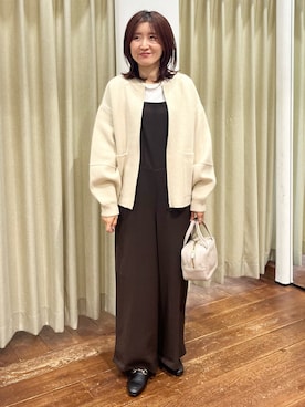 「URBAN RESEARCH DOORS（アーバンリサーチドアーズ）のリラックスイージーサロペット（サロペット/オーバーオール）」を使った、idetomoさん（レディース・156cm）の秋コーディネート