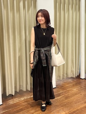 「URBAN RESEARCH DOORS（アーバンリサーチドアーズ）のスクエアトゥリボンミュール（サンダル）」を使った、idetomoさん（レディース・156cm）の夏コーディネート