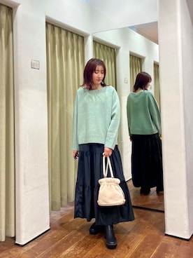 「doors」｜「アイテム（ピーコート）」を使った、idetomoさん（レディース・156cm）の冬コーディネート