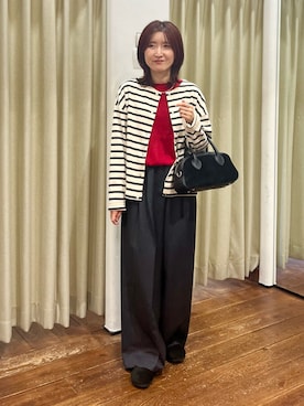 「かぐれ（カグレ）のアイテム（ニット/セーター）」を使った、idetomoさん（レディース・156cm）の秋コーディネート