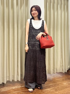 「RODE SKO（ロデスコ）のアイテム」を使った、idetomoさん（レディース・156cm）の夏コーディネート