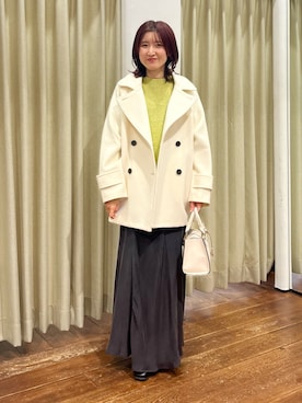 「アイテム（ピーコート）」を使った、idetomoさん（レディース・156cm）の冬コーディネート