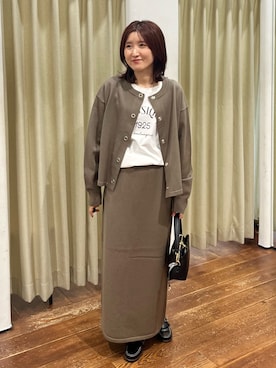 「HARUTA（ハルタ）の『別注』HARUTA×DOORS　キルトローファー（ローファー）」を使った、idetomoさん（レディース・156cm）の秋コーディネート