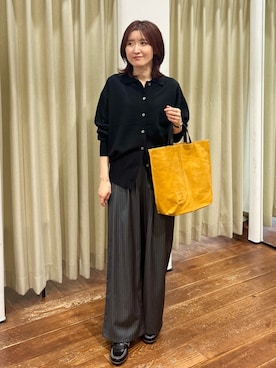 「HARUTA（ハルタ）の『別注』HARUTA×DOORS　キルトローファー（ローファー）」を使った、idetomoさん（レディース・156cm）の秋コーディネート