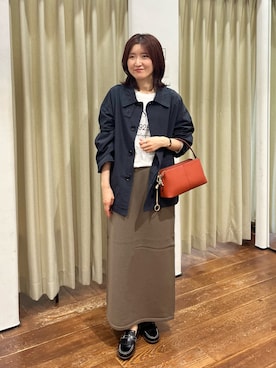 「アイテム（ステンカラーコート）」を使った、idetomoさん（レディース・156cm）の秋コーディネート