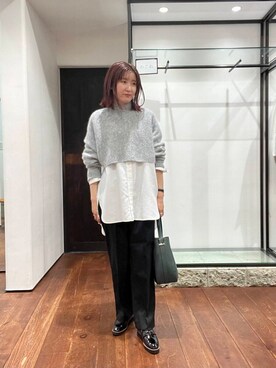 「RODE SKO（ロデスコ）のワンハンドル3WAYバッグ（ハンドバッグ）」を使った、idetomoさん（レディース・156cm）の秋コーディネート