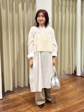 「アイテム（チュニック）」を使った、idetomoさん（レディース・156cm）の秋コーディネート