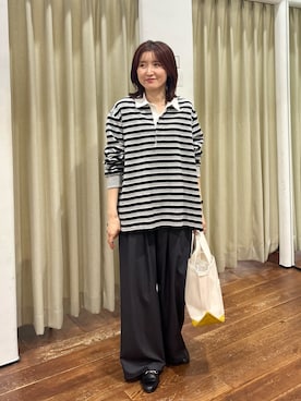 「ORCIVAL（オーシバル）のORCIVAL　TOTE BAG SMALL（トートバッグ）」を使った、idetomoさん（レディース・156cm）の秋コーディネート