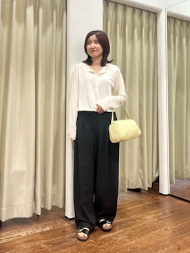 「FORK&SPOON（フォークアンドスプーン）のアイテム（Tシャツ/カットソー）」を使った、idetomoさん（レディース・156cm）の秋コーディネート