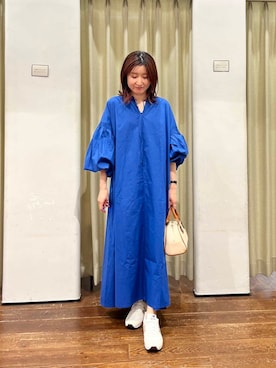 「RODE SKO（ロデスコ）のラウンドミニボストンバッグ（ボストンバッグ）」を使った、idetomoさん（レディース・156cm）の春コーディネート