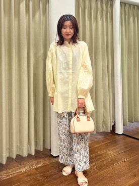 「RODE SKO（ロデスコ）のラウンドミニボストンバッグ（ボストンバッグ）」を使った、idetomoさん（レディース・156cm）の春コーディネート