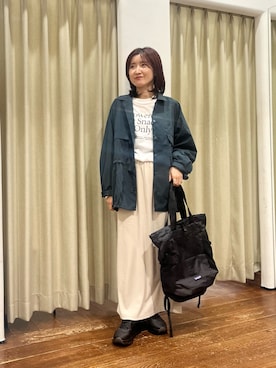 「EKAL（エカル）のアイテム」を使った、idetomoさん（レディース・156cm）の秋コーディネート