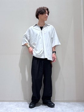 「アイテム（スラックス）」を使った、yo_u1278さん（メンズ・175cm・30代）の夏コーディネート
