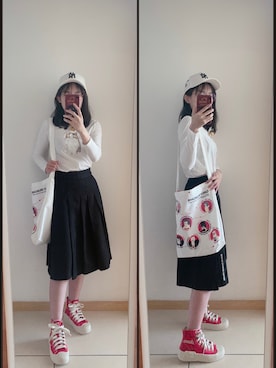 「musium div（musium div）のアイテム」を使った、yuyanllさん（レディース・159cm）の夏コーディネート