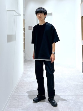 「アイテム（ローファー、グレー系）」を使った、りょうさん（メンズ・166cm）の秋コーディネート