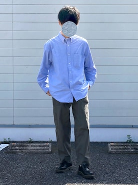 「UNIQLO（ユニクロ）のアイテム（カーゴパンツ）」を使った、りょうさん（メンズ・166cm）の春コーディネート