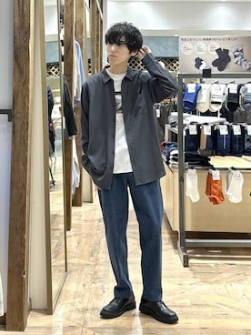 「デート/ロマンティック」｜「アイテム（レッグウェア）」を使った、りょうさん（メンズ・166cm）の秋コーディネート