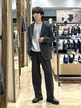 「アイテム（ソックス/靴下）」を使った、りょうさん（メンズ・166cm・20代）の冬コーディネート