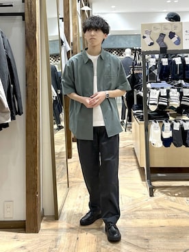 「GLOBAL WORK（グローバルワーク）のアイテム（トップス）」を使った、りょうさん（メンズ・166cm）の夏コーディネート