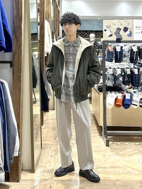「GLOBAL WORK（グローバルワーク）のアイテム」を使った、りょうさん（メンズ・166cm）の冬コーディネート