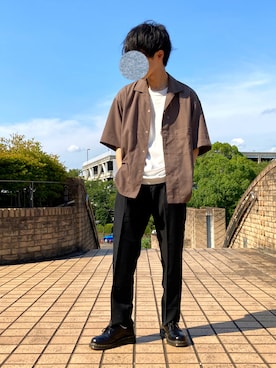 「UNIQLO（ユニクロ）のアイテム（スラックス）」を使った、りょうさん（メンズ・166cm）の秋コーディネート