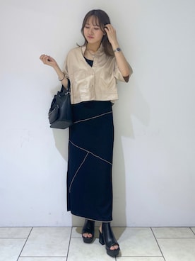 「アイテム（キャミソール）」を使った、mihoさん（レディース・156cm）の夏コーディネート