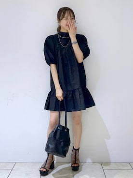 「ミニワンピ」｜mihoさん（レディース・156cm）の夏コーディネート