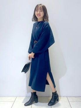 「PAGEBOY（ページボーイ）のチェーンスタッズショルダー（ショルダーバッグ）」を使った、mihoさん（レディース・156cm）の秋コーディネート