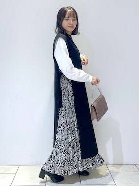 「PAGEBOY（ページボーイ）のチェーンスタッズショルダー（ショルダーバッグ）」を使った、mihoさん（レディース・156cm）の秋コーディネート