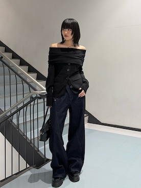 「SLY（スライ）のアイテム（パンツ）」を使った、SLY officialさん（レディース・167cm）の秋コーディネート