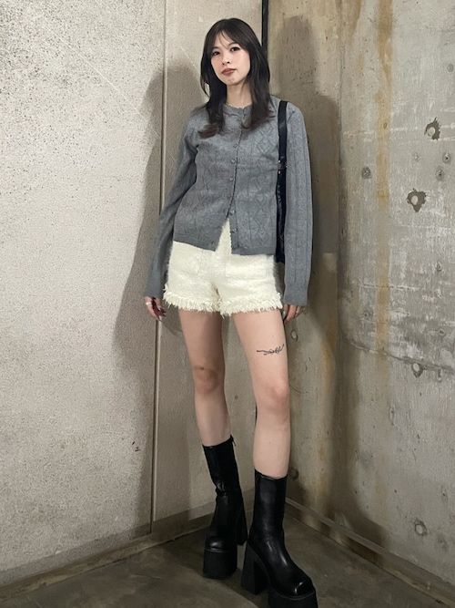FLUFFY TWEED S/PT フラッフィー ツイード ショートパンツ 秋服 冬服
