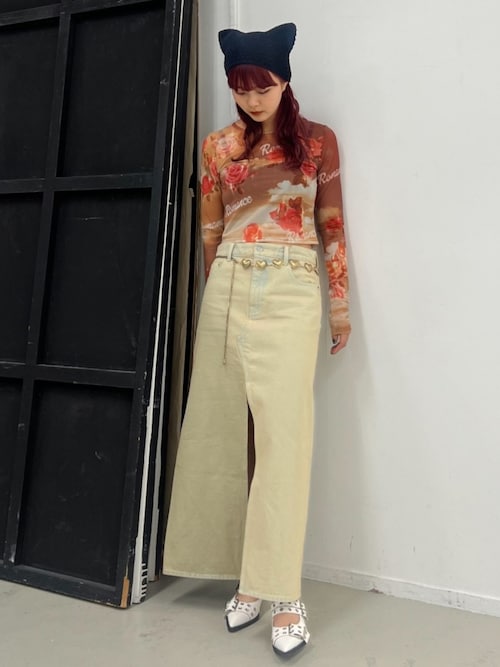 セール】GRAPHICAL SHEER TOPS グラフィカル シアー トップス（T