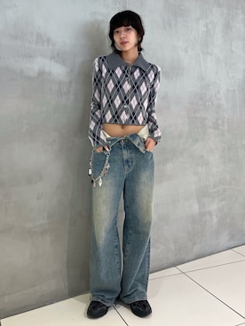 「アイテム（ポロシャツ）」を使った、SLY officialさん（レディース・167cm）の秋コーディネート