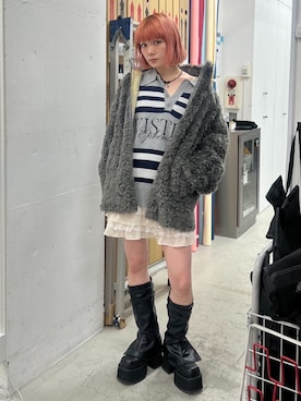 「ワントーンスタイル」｜「アイテム（アクセサリー）」を使った、SLY officialさん（レディース・163cm）の夏コーディネート