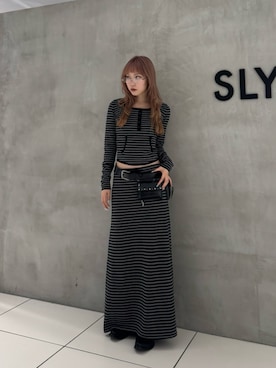 「SLY（スライ）のアイテム（トップス）」を使った、SLY officialさん（レディース・161cm）の春コーディネート