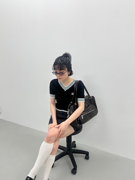 「SLY（スライ）のアイテム（パンツ）」を使った、SLY officialさん（レディース・162cm）の春コーディネート