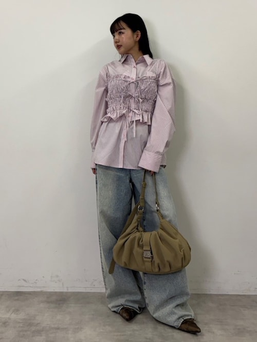 セール】BUSTIER LAYRED SH ビスチェ レイヤード シャツ 秋服（シャツ