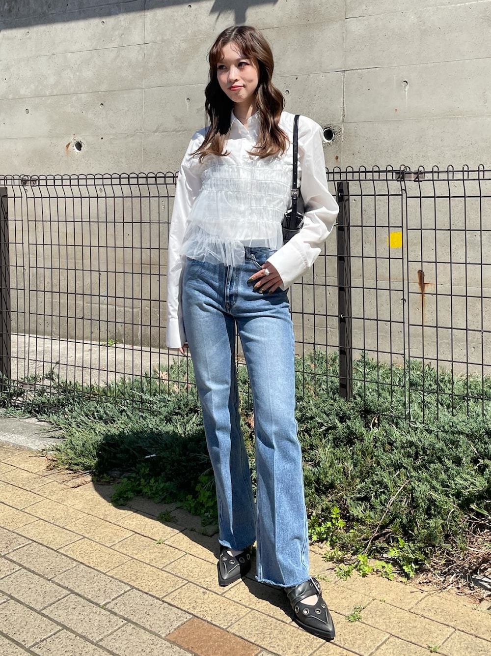 ブラウス シャツ GATHER TULLE LACE SH 2P ギャザー チュール レース シャツ ツーピー レディース SLY ブラウス シャツ GATHER TULLE LACE SH 2P ギャザー