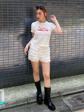 「アイテム（ブーツ）」を使った、SLY officialさん（レディース・157cm）の夏コーディネート