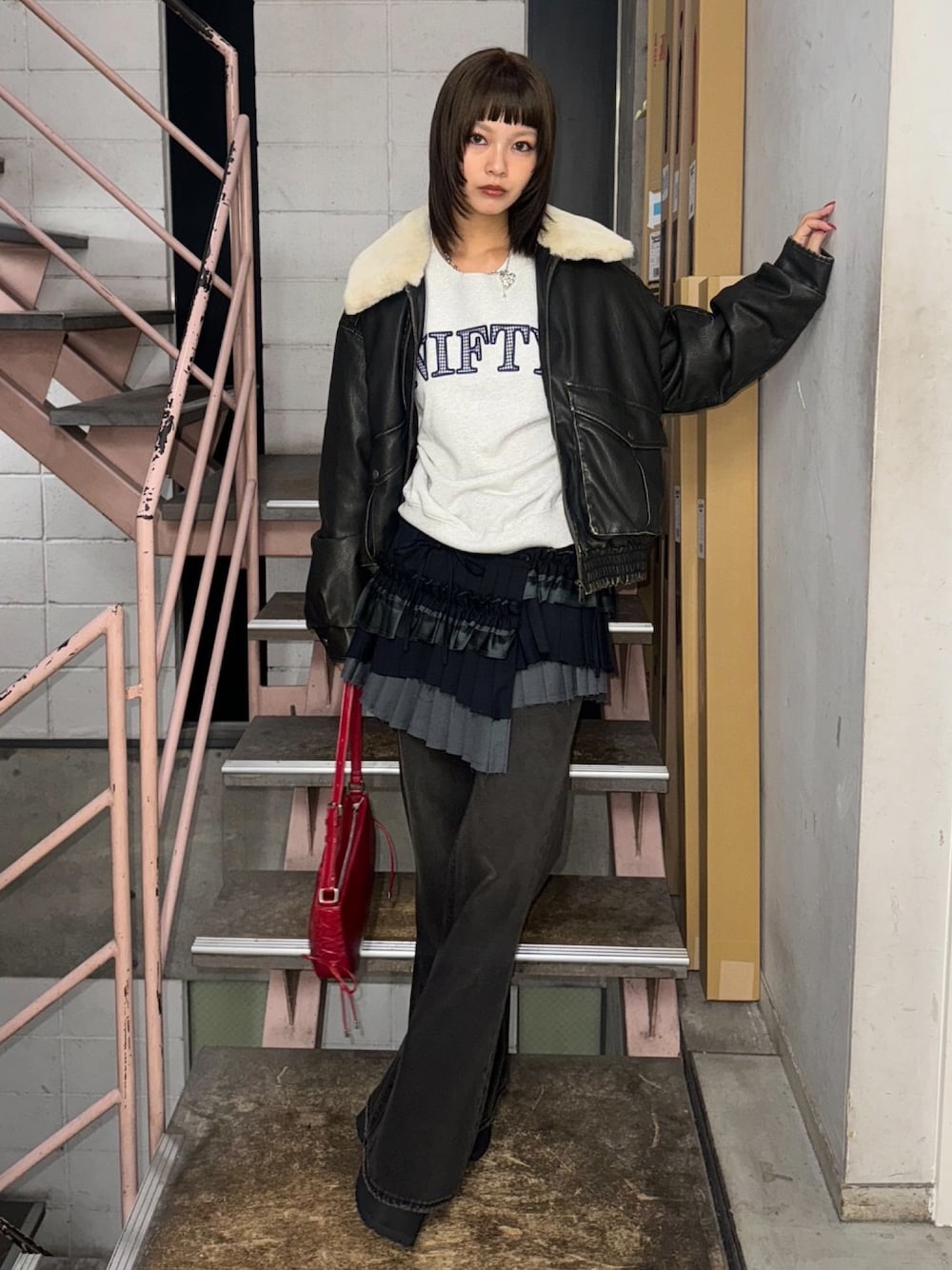 SLY WASHED PUFFER ブルゾン M/BLACK SLY ノベルティ付き WASHED