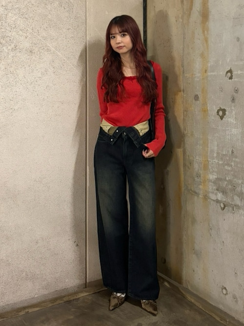 セール】LACE DOCKING TOPS レースドッキング トップス 秋服 冬服（T