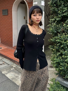 「アイテム（チョーカー、レッド系）」を使った、SLY officialさん（レディース・167cm）の秋コーディネート